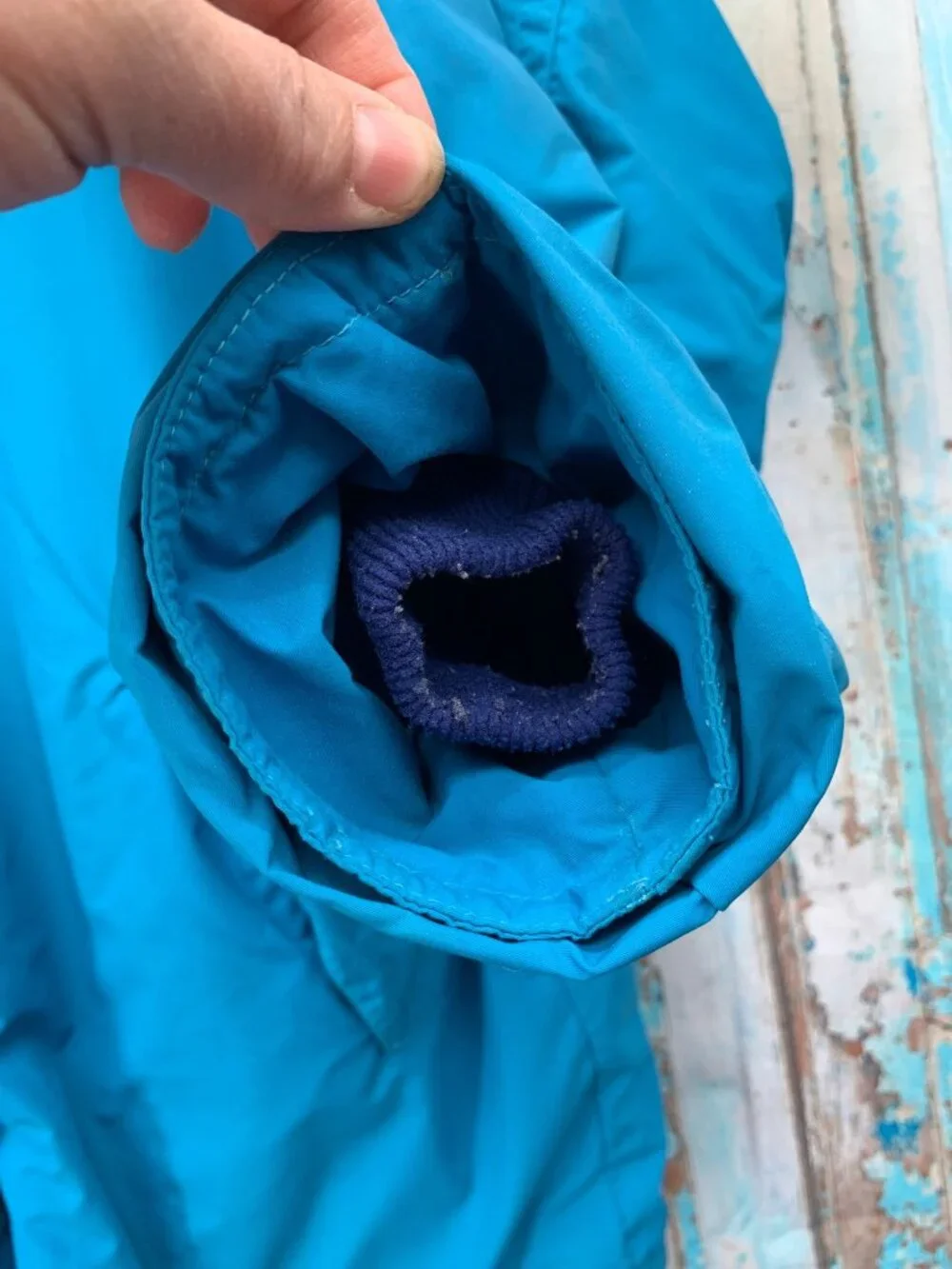 Patagonia Reversible Blue Jacket With Fleece Lining Snap & Zip Closure Size XL